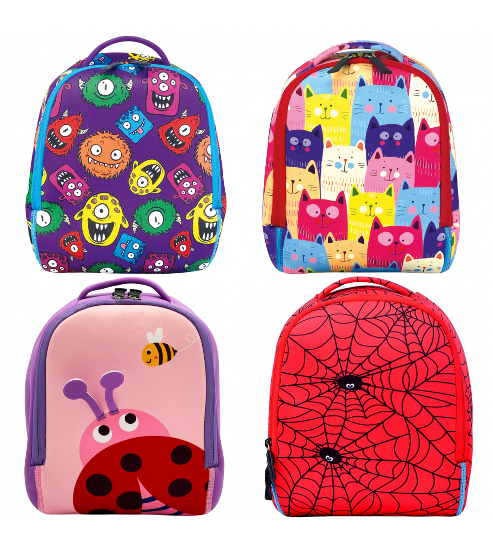 Rucsac gradinta Baby Bag colorat, din neopren 21 x 24 x 11 cm (4 modele) - Rechizite