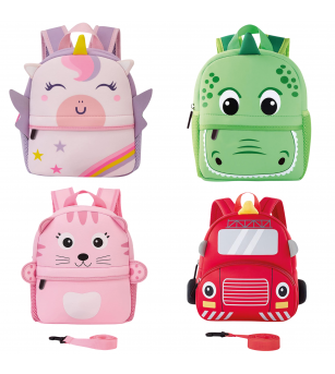 Rucsac gradinta Baby Bag cu animalute, din neopren 32 x 21 x 8 cm (4 modele) - Rechizite