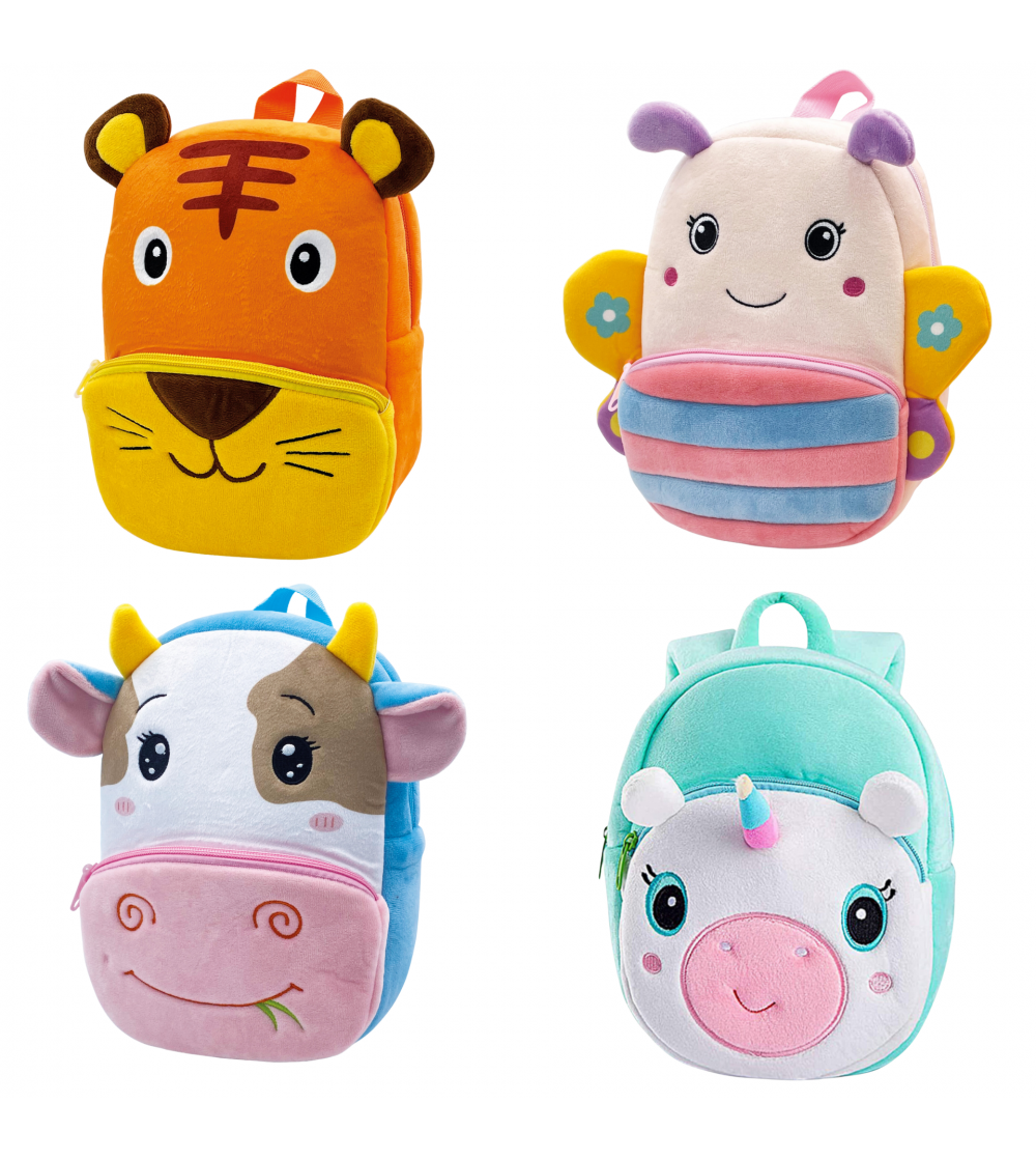 Rucsac gradinta Baby Bag cu animalute, din plus 26 x 22 x 8 cm (4 modele) - Rechizite