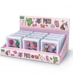 Set de 4 Joy Pins asortate (12 buc/display) - Rechizite