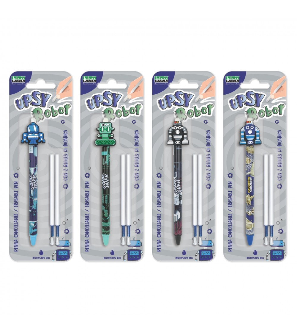 Set pix care se sterge cu snap si 2 rezerve, Upsy Robot (blister) - Rechizite
