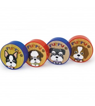Set scolar Puppy (1 radiera, 1 ascutitoare, 1 rigla de 15 cm, 1 creion, 1 mini blocnotes) - Rechizite