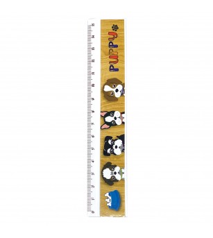 Set scolar Puppy (1 radiera, 1 ascutitoare, 1 rigla de 15 cm, 1 creion, 1 mini blocnotes) - Rechizite