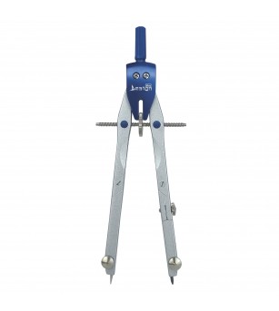 Trusa compas scolar din metal satinat, cu 4 accesorii (blister) - Rechizite