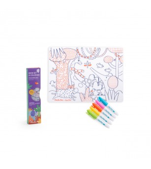 Joc creativ Plansa din silicon de colorat, Moulin Roty - Seturi de pictura și desenat