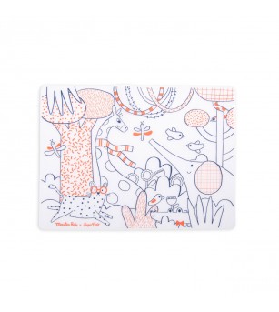 Joc creativ Plansa din silicon de colorat, Moulin Roty - Seturi de pictura și desenat