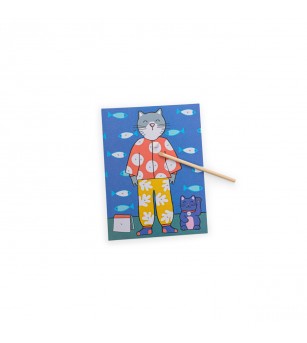 Joc creativ Planse fantastice cu animale haioase, Moulin Roty - Art and crafts