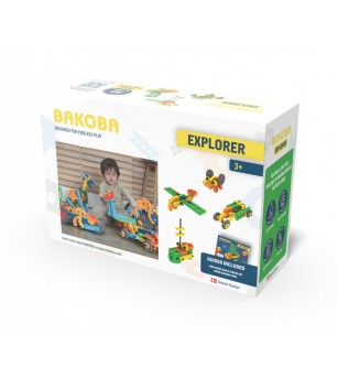 Joc de construit cu blocuri Explorer, Bakoba - Jocuri construcție