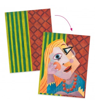 Atelier creativ Cap patrat Inspired by Picasso, Djeco - Seturi creative DIY
