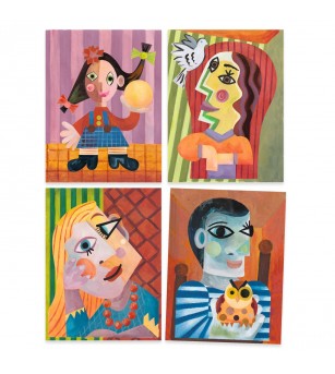 Atelier creativ Cap patrat Inspired by Picasso, Djeco - Seturi creative DIY