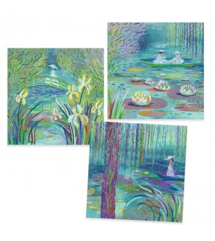 Atelier creativ Lacul cu nuferi Inspired by Monet, Djeco - Art and crafts