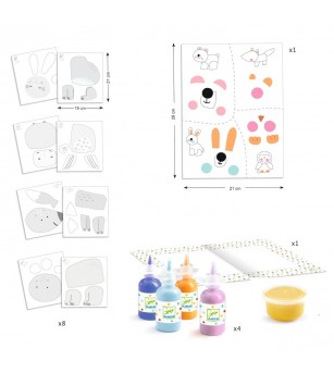 Joc creativ de pictat pentru cei mici Explorare prin Culoare, Djeco - Art and crafts