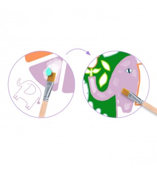 Joc creativ de pictura Animale salbatice, Djeco - Art and crafts