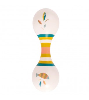 Maracas dublu alb, Moulin Roty - Jucării bebeluși