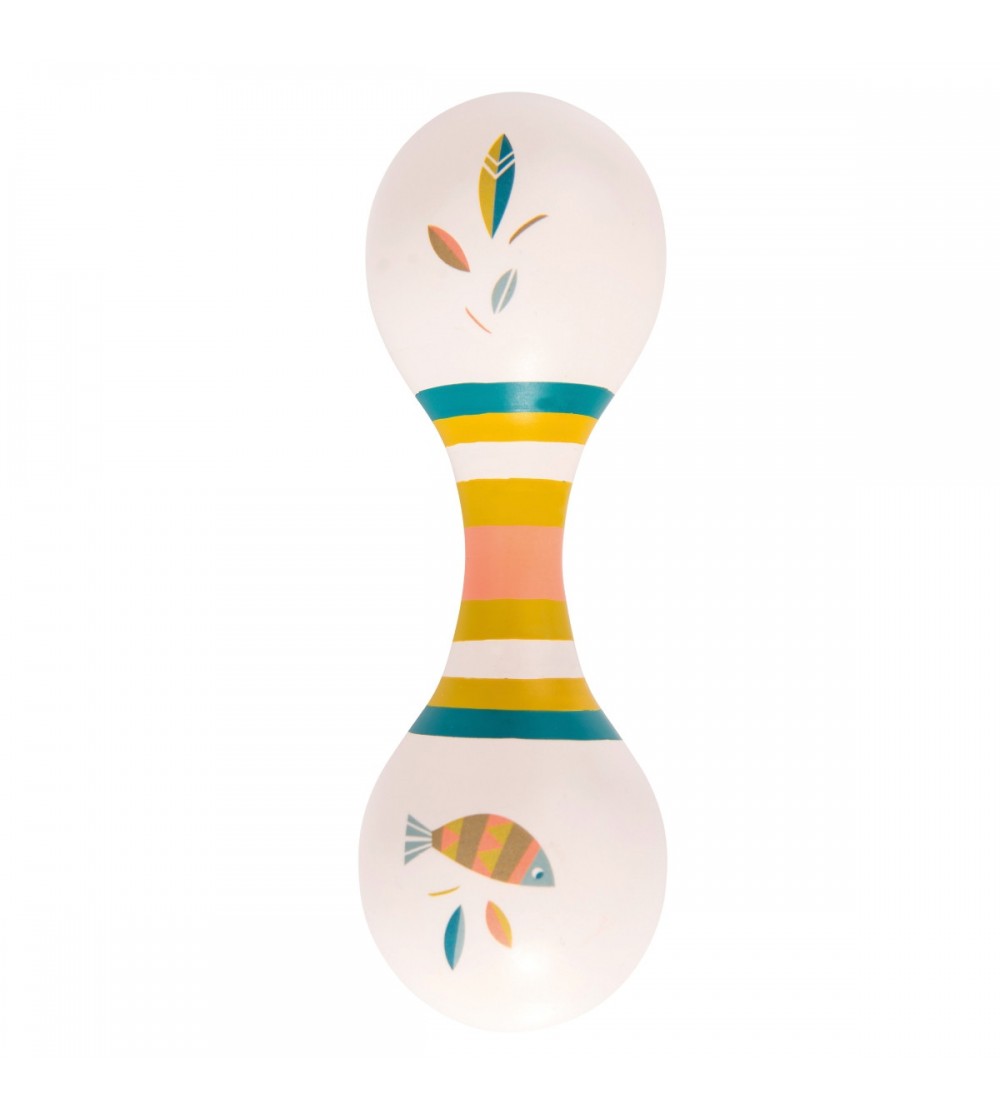 Maracas dublu alb, Moulin Roty - Jucării bebeluși