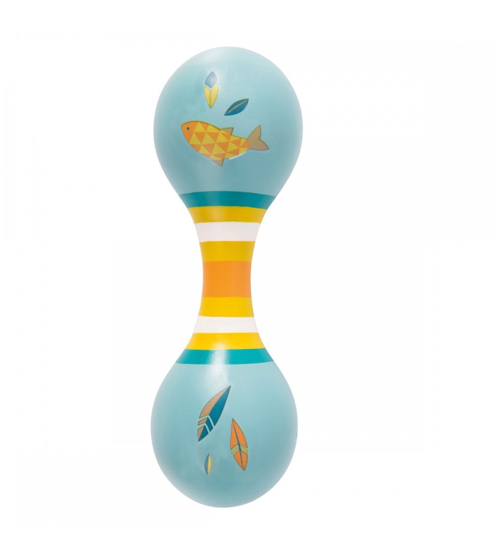 Maracas dublu albastru, Moulin Roty - Jucării bebeluși
