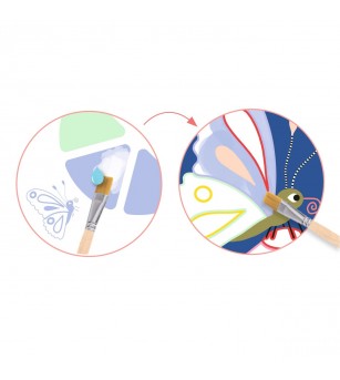 Joc creativ de pictura Fluturi si buburuze, Djeco - Art and crafts