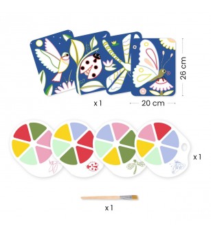 Joc creativ de pictura Fluturi si buburuze, Djeco - Art and crafts
