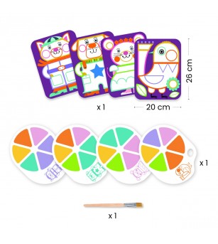 Joc creativ de pictura Obraji imbujorati, Djeco - Art and crafts