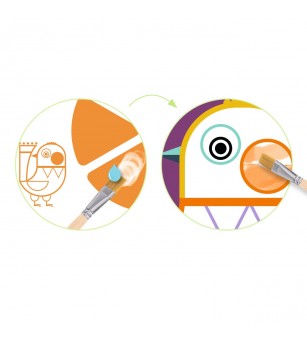 Joc creativ de pictura Obraji imbujorati, Djeco - Art and crafts