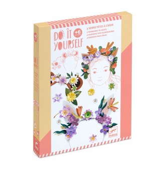 Joc creativ DIY Coronite cu flori, Djeco - Art and crafts