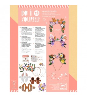 Joc creativ DIY Coronite cu flori, Djeco - Art and crafts