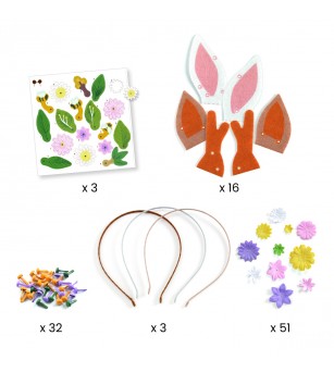 Joc creativ DIY Coronite cu flori, Djeco - Art and crafts