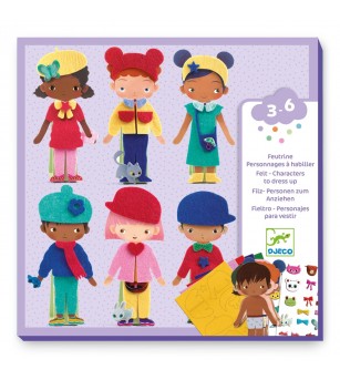 Joc creativ Imbraca si accesorizeaza personaje, Djeco - Art and crafts