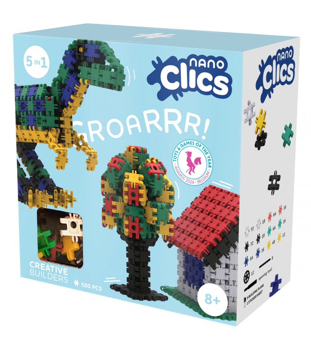 Nano Clics Pentru constructori creativi 500 piese, Clicformers - Jocuri construcție