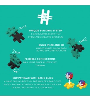 Nano Clics Pentru micii constructori creativi, Clicformers - Jocuri construcție