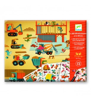 Joc creativ Transferuri cu vehicule, Djeco - Art and crafts