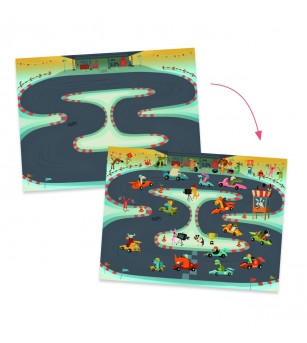 Joc creativ Transferuri cu vehicule, Djeco - Art and crafts
