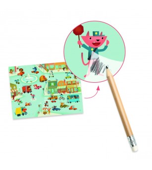 Joc creativ Transferuri cu vehicule, Djeco - Art and crafts