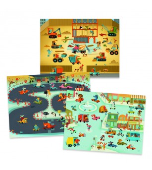 Joc creativ Transferuri cu vehicule, Djeco - Art and crafts
