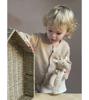 Mica girafa Leoni din bumbac organic, Egmont Toys - Jucării bebeluși