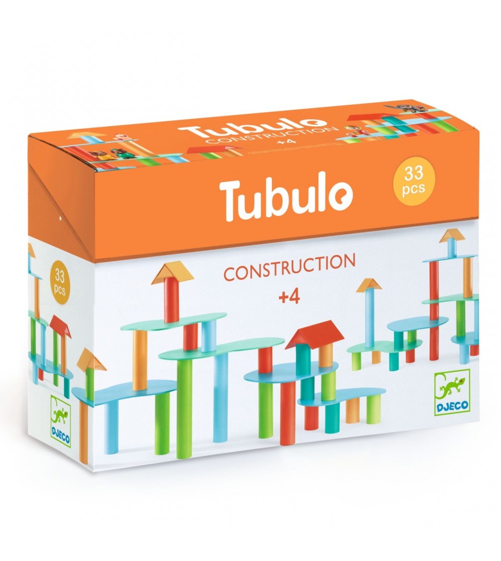 Joc de construit Tubulo, Djeco - Jocuri construcție