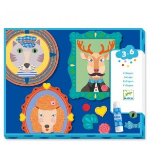Set creativ colaje Portrete de familie, Djeco - Art and crafts