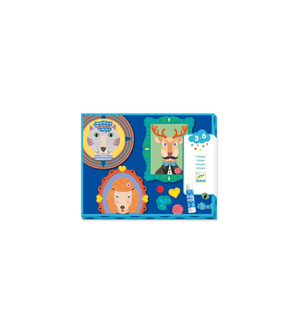 Set creativ colaje Portrete de familie, Djeco - Art and crafts