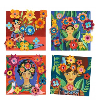 Set creativ Inspired by Frida Kahlo, Djeco - Art and crafts