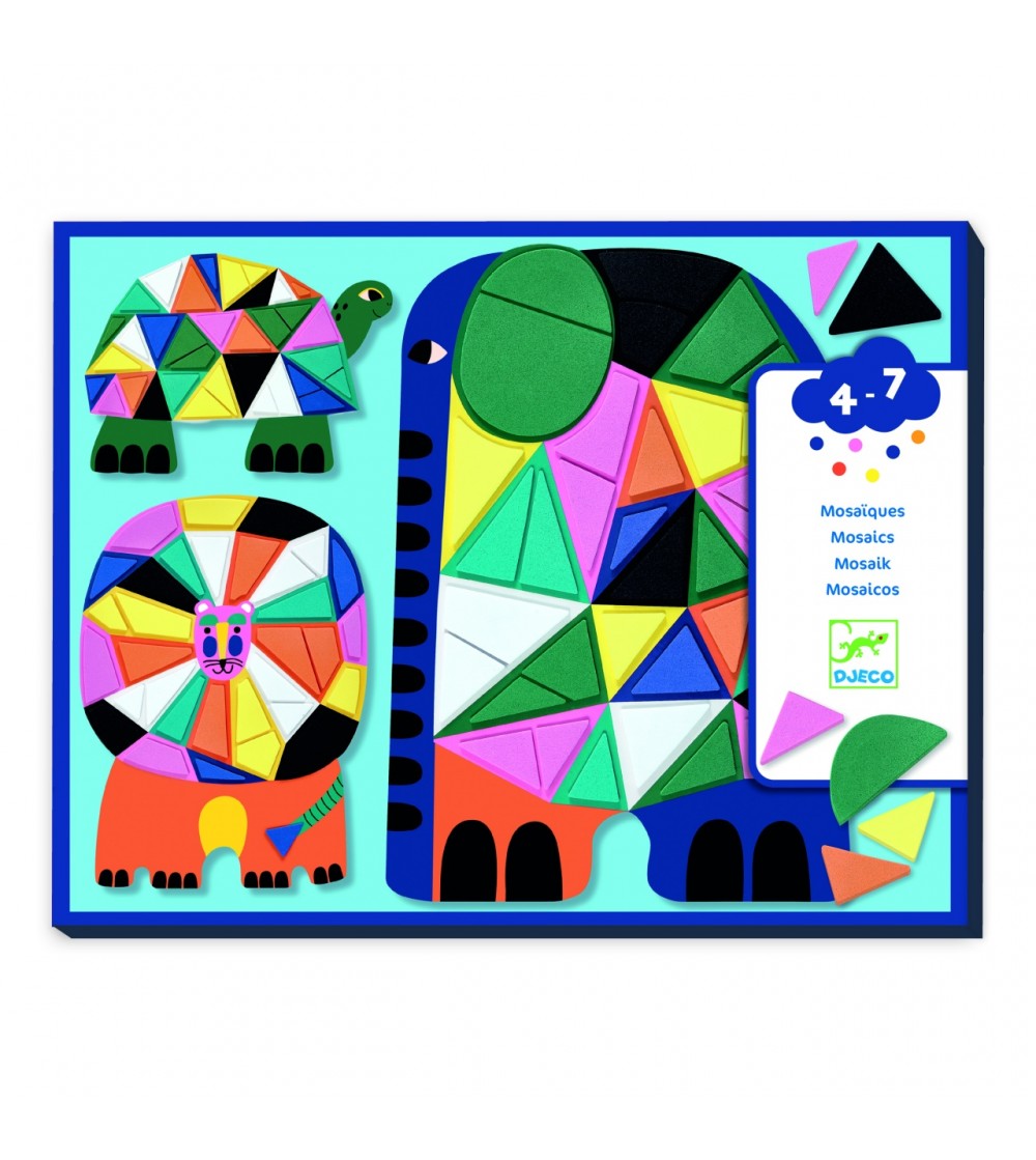 Set creativ mozaic Animale, Djeco - Art and crafts