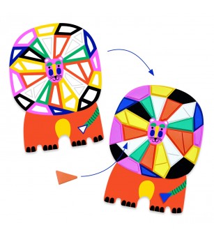 Set creativ mozaic Animale, Djeco - Art and crafts
