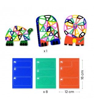 Set creativ mozaic Animale, Djeco - Art and crafts