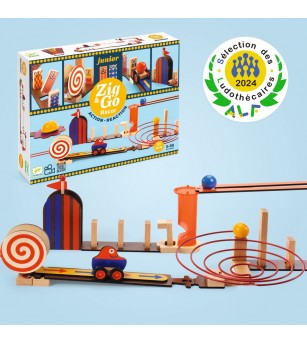 Set de constructie trasee Zig & Go Junior, Djeco - Jocuri construcție