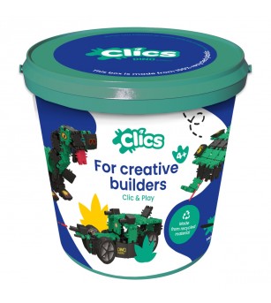 Joc de construit Clics Lumea dinozaurilor 6 in 1, Clicstoys - Jocuri construcție