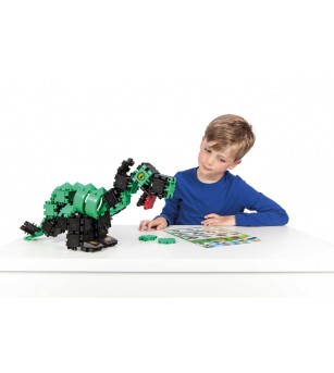 Joc de construit Clics Lumea dinozaurilor 6 in 1, Clicstoys - Jocuri construcție