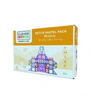 Set magnetic de construit Pastel 36 piese, Cleverclixx - Acasa