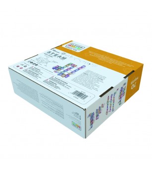 Joc magnetic Circuit pastel cu bile - 70 Piese, Cleverclixx - Acasa