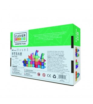 Set magnetic de construit Inventiv 60 piese, Cleverclixx - Acasa