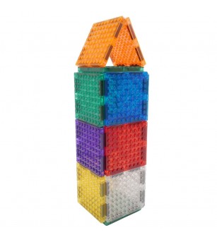 Set magnetic de construit Brick Tiles 16 piese, Cleverclixx - Acasa