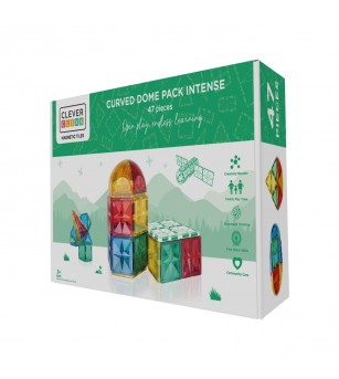 Set magnetic de construit Dome 47 piese, Cleverclixx - Acasa